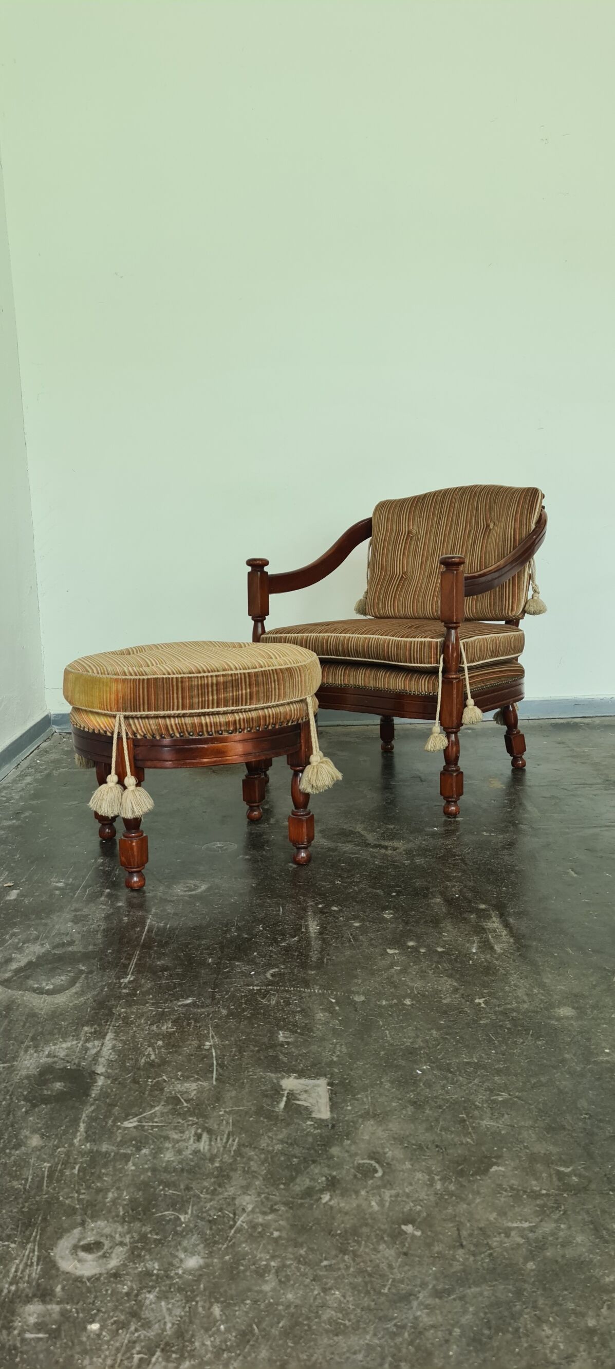 Armchair and ottoman