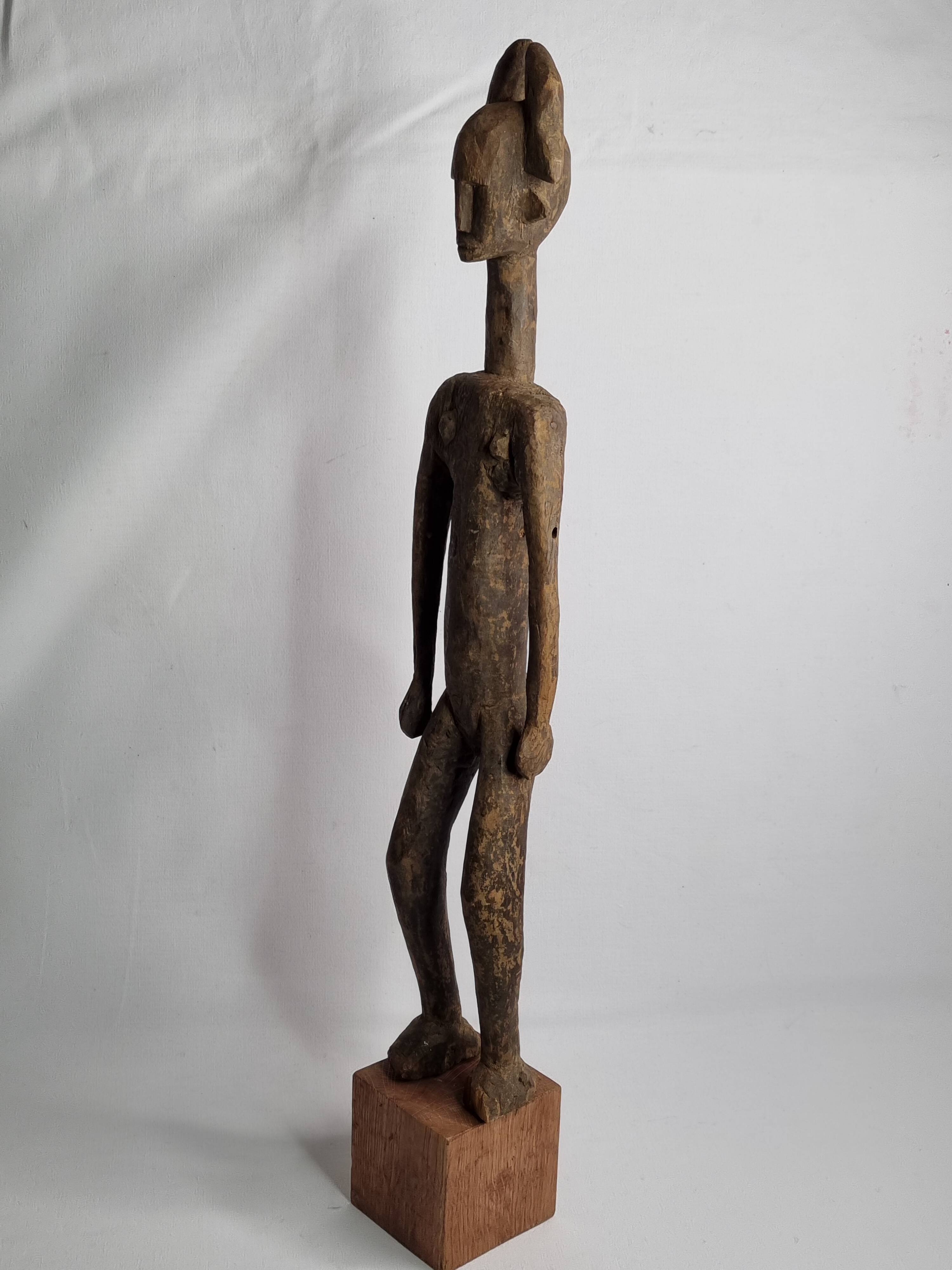 Statue en bois Dogon, Art tribal africain, 67 cm