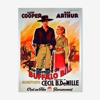 Affiche de cinéma Une aventure de Buffalo Bill