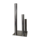 Triple candle holder, modernist, minimalist stainless steel 1970