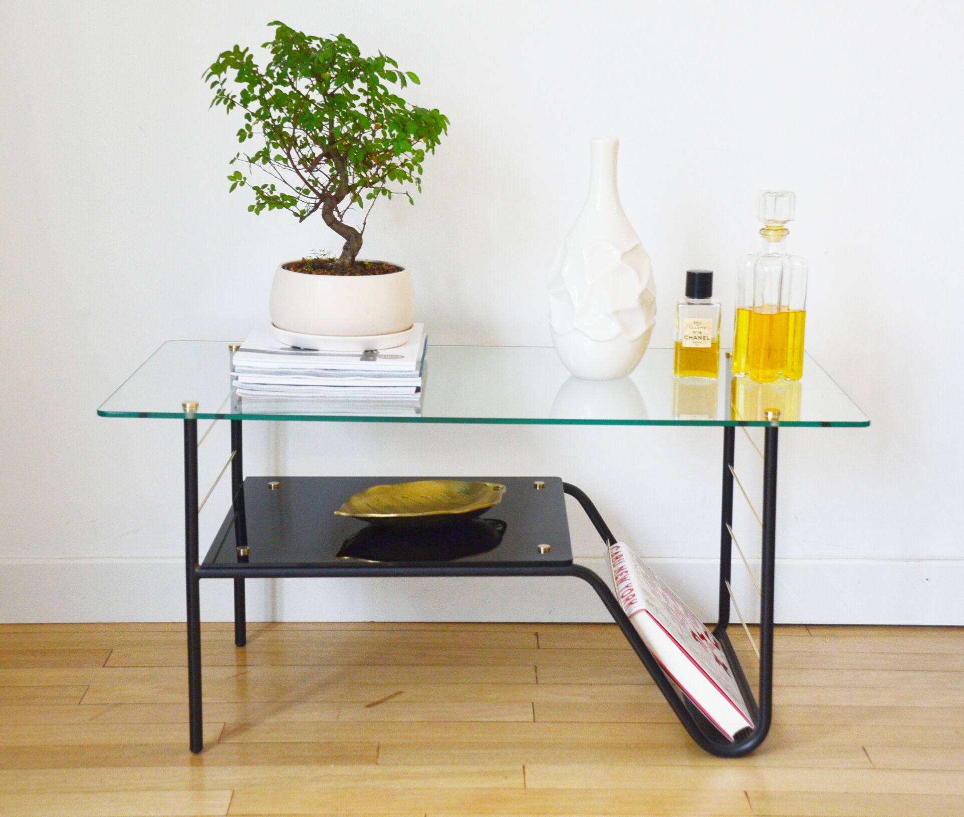 Table basse porte revues années 60