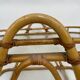 Vintage rattan table side table bamboo rattan 60's