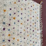 Beni Ouarain rug 300x200 cm – Natural wool with multicoloured patterns,