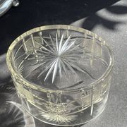 Biscuitier cristal taillé et métal argenté F. W. Quist (1831-1903)
