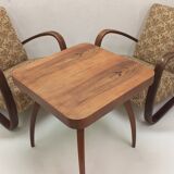 1960 2x Halabala Armchairs H 269 and spider table, Czechoslovakia