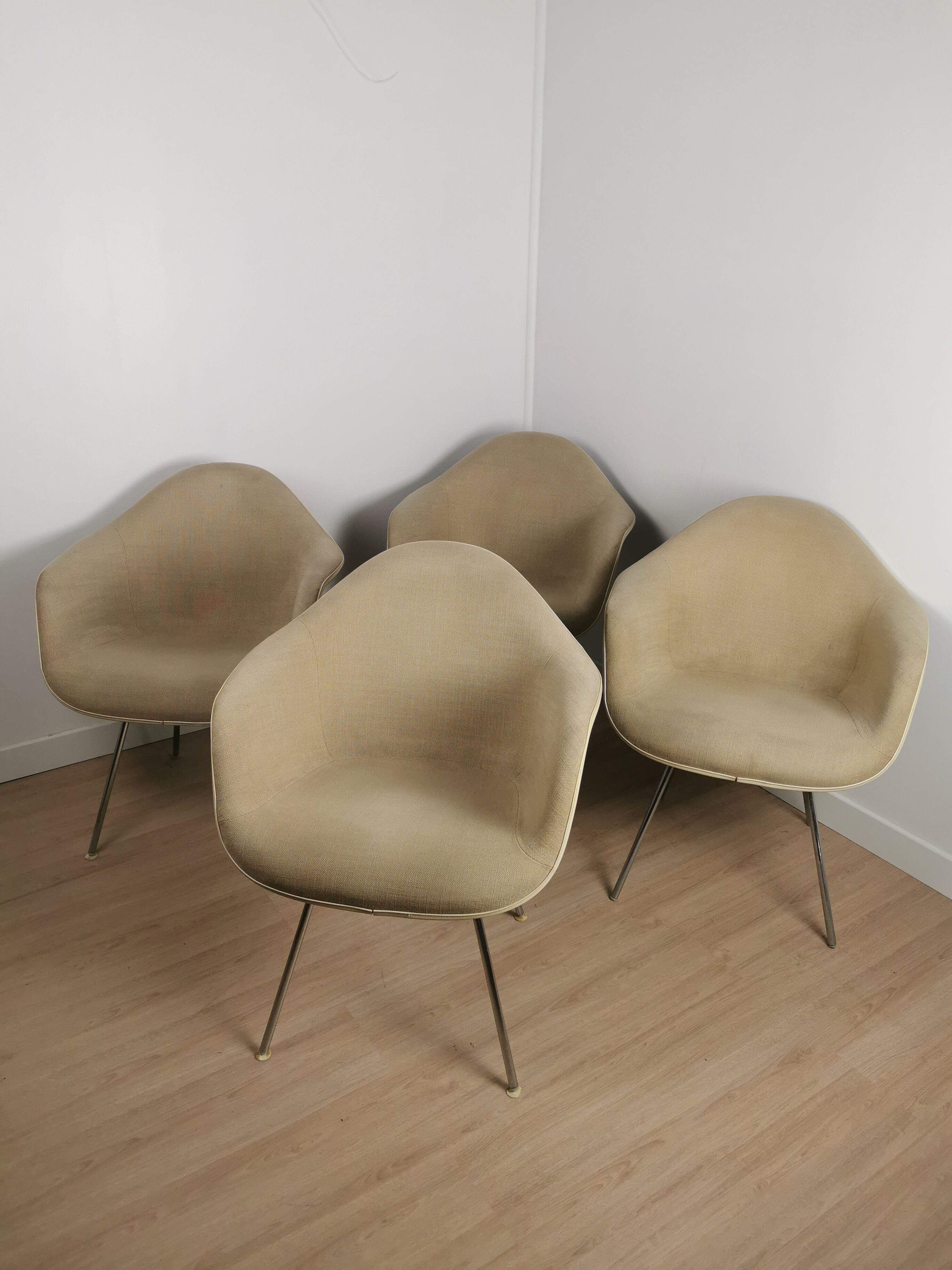 Charles Eames DAX armchairs set for Herman Miller