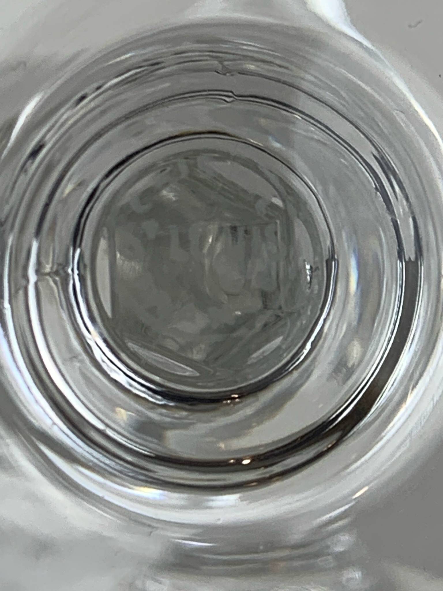 6 large Chantilly model stemmed glasses from Saint Louis, crystal, water or wine