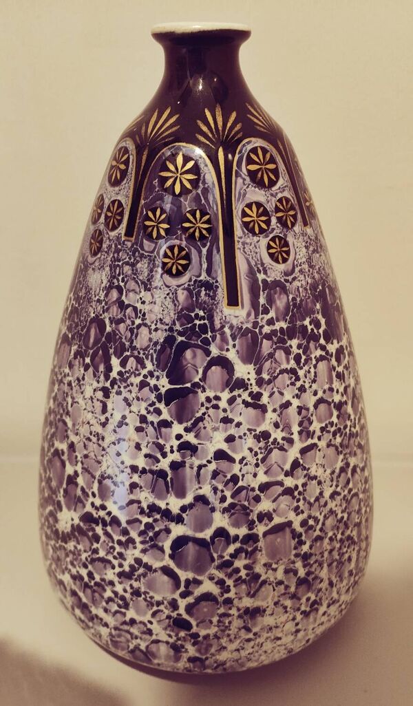 Vase en porcelaine Signé Hamage Moulin Loups