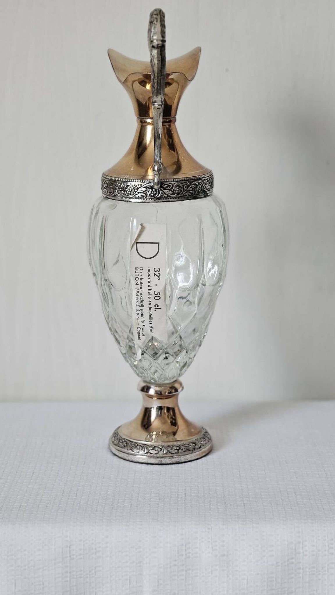 Carafe Italienne métal argenté vintage