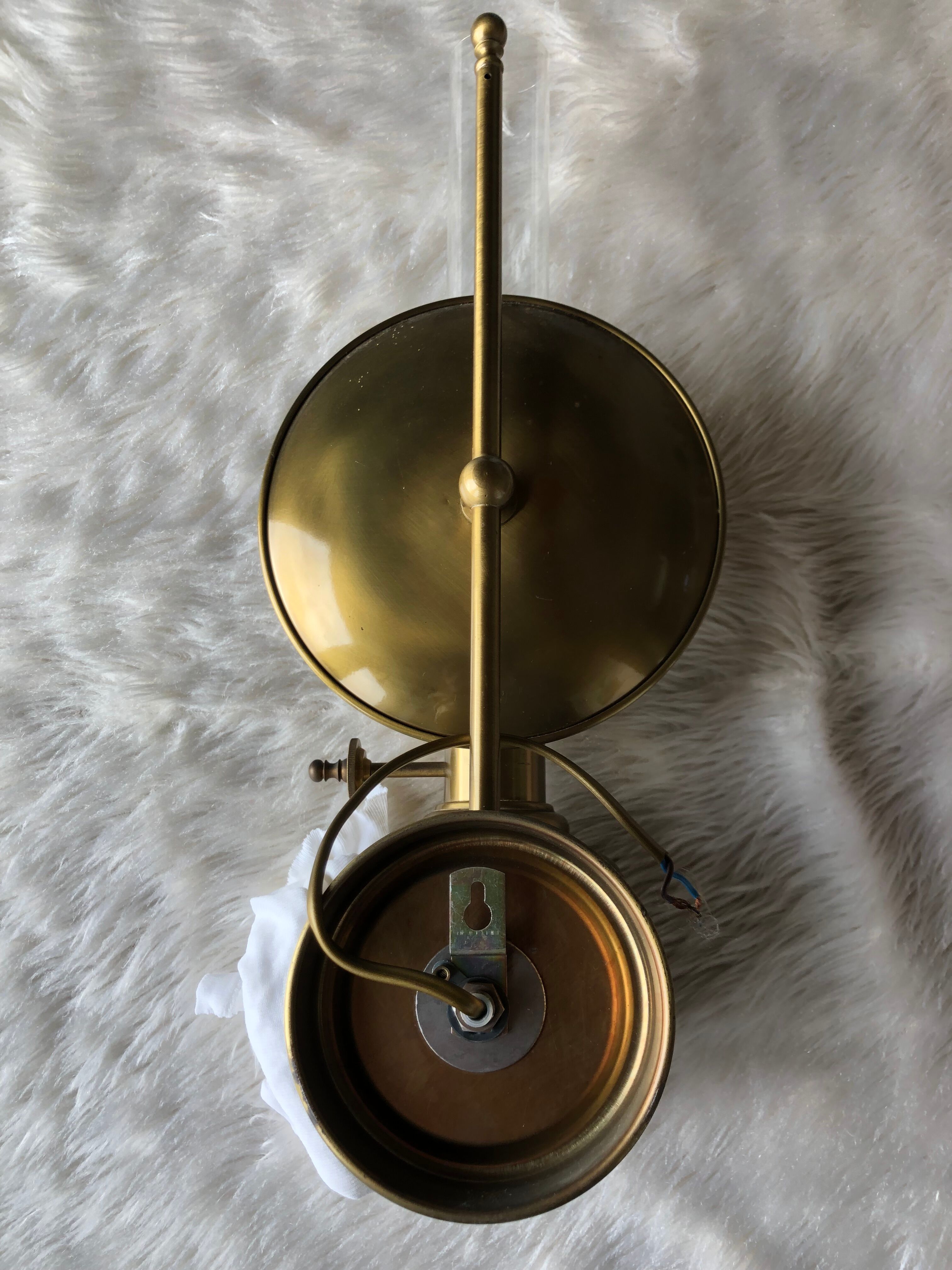 Brass wall lamps