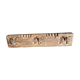 Coat rack 3 hooks in carved teak / 2 back hooks for wall hanging