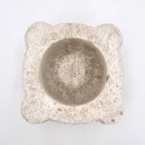 Brutalist mortar carved from stone, 19th century.