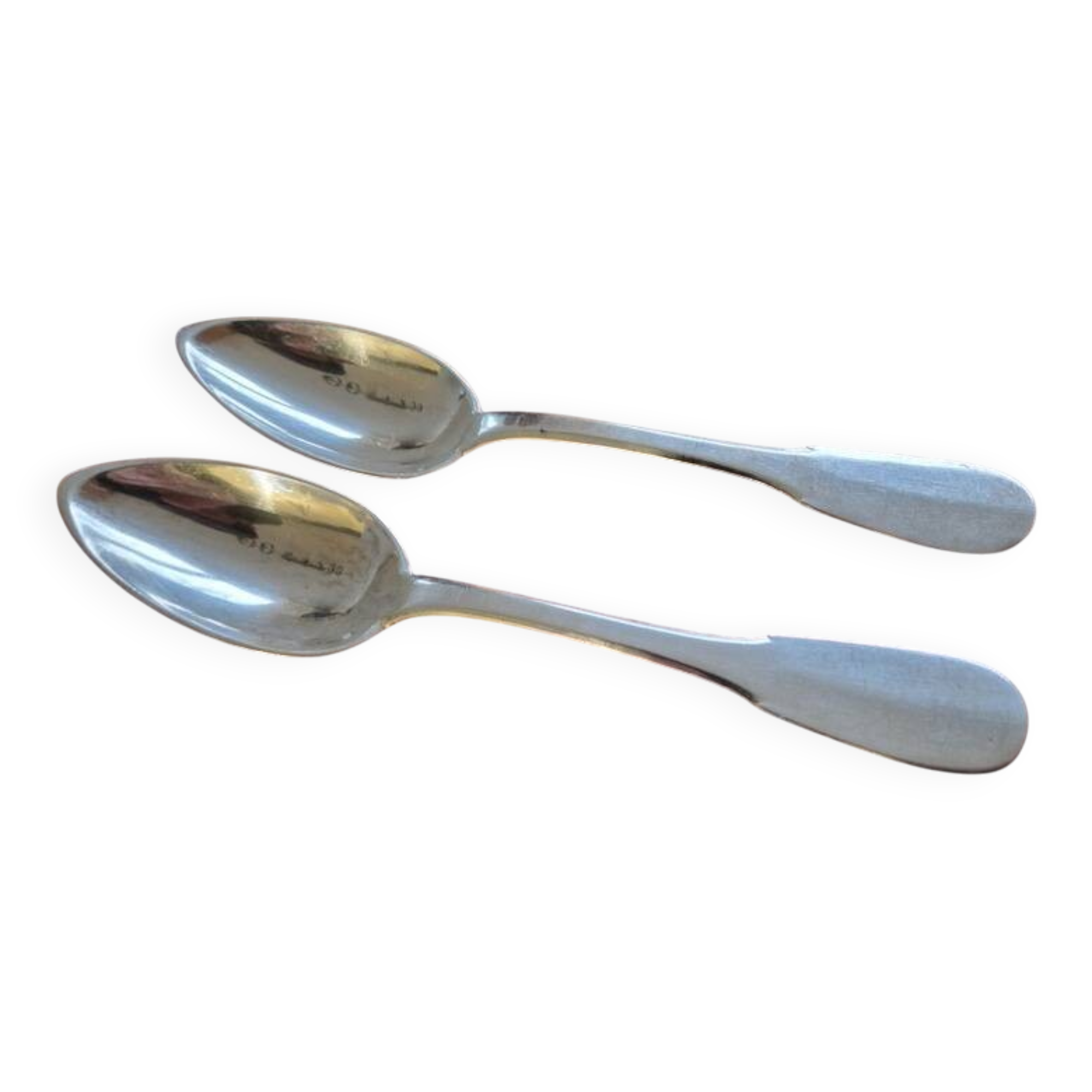 Ravinet d'enfert - 2 Cluny model table spoons in silver-plated metal
