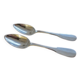 Ravinet d'enfert - 2 Cluny model table spoons in silver-plated metal