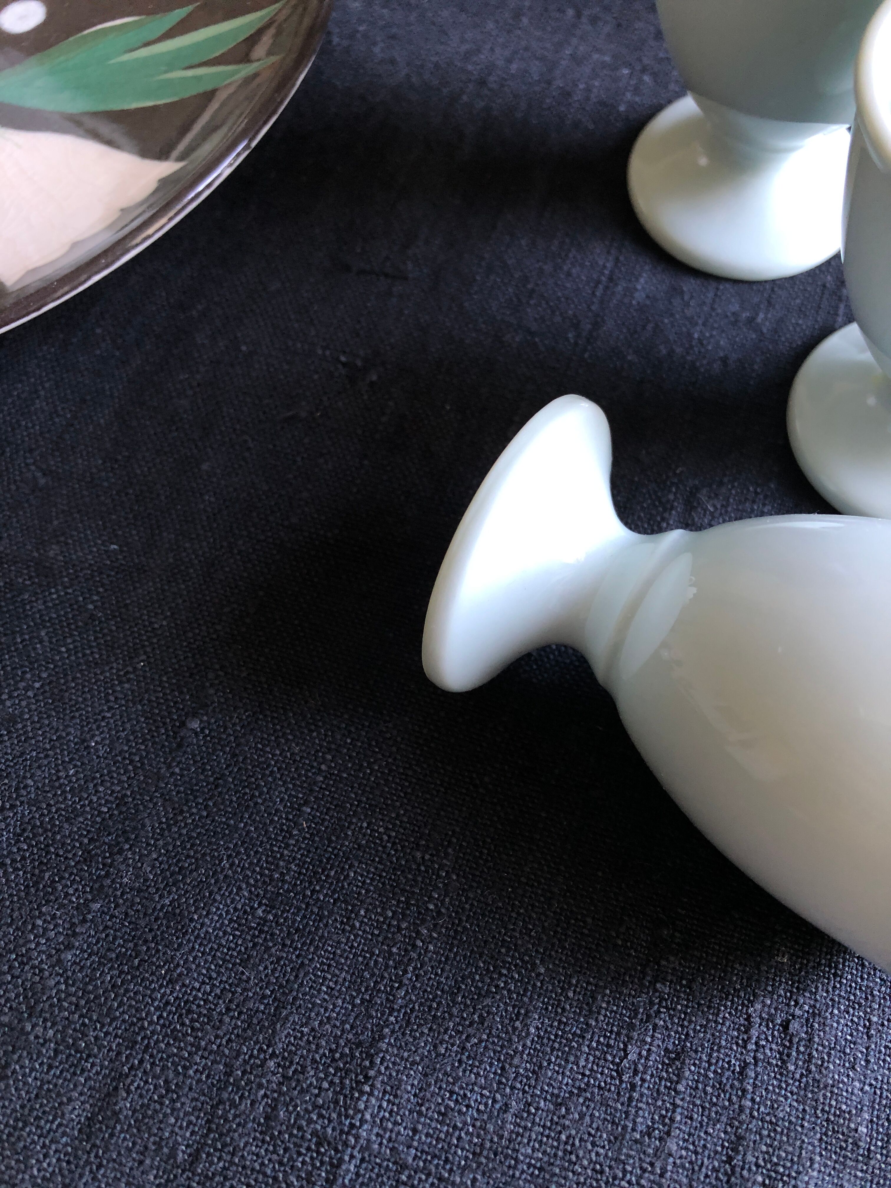 Black tinted hemp harvest tablecloth