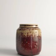 Unique Oxblood Glazed Stoneware Pieces, By Henning Nilsson, Set of 3