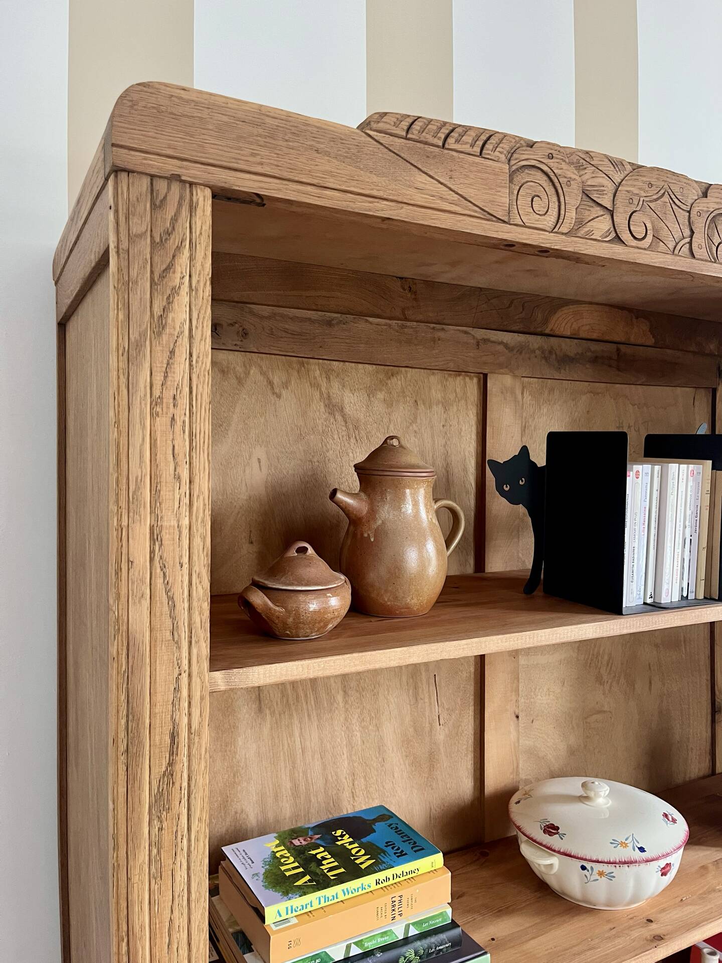 Art Deco library in solid oak