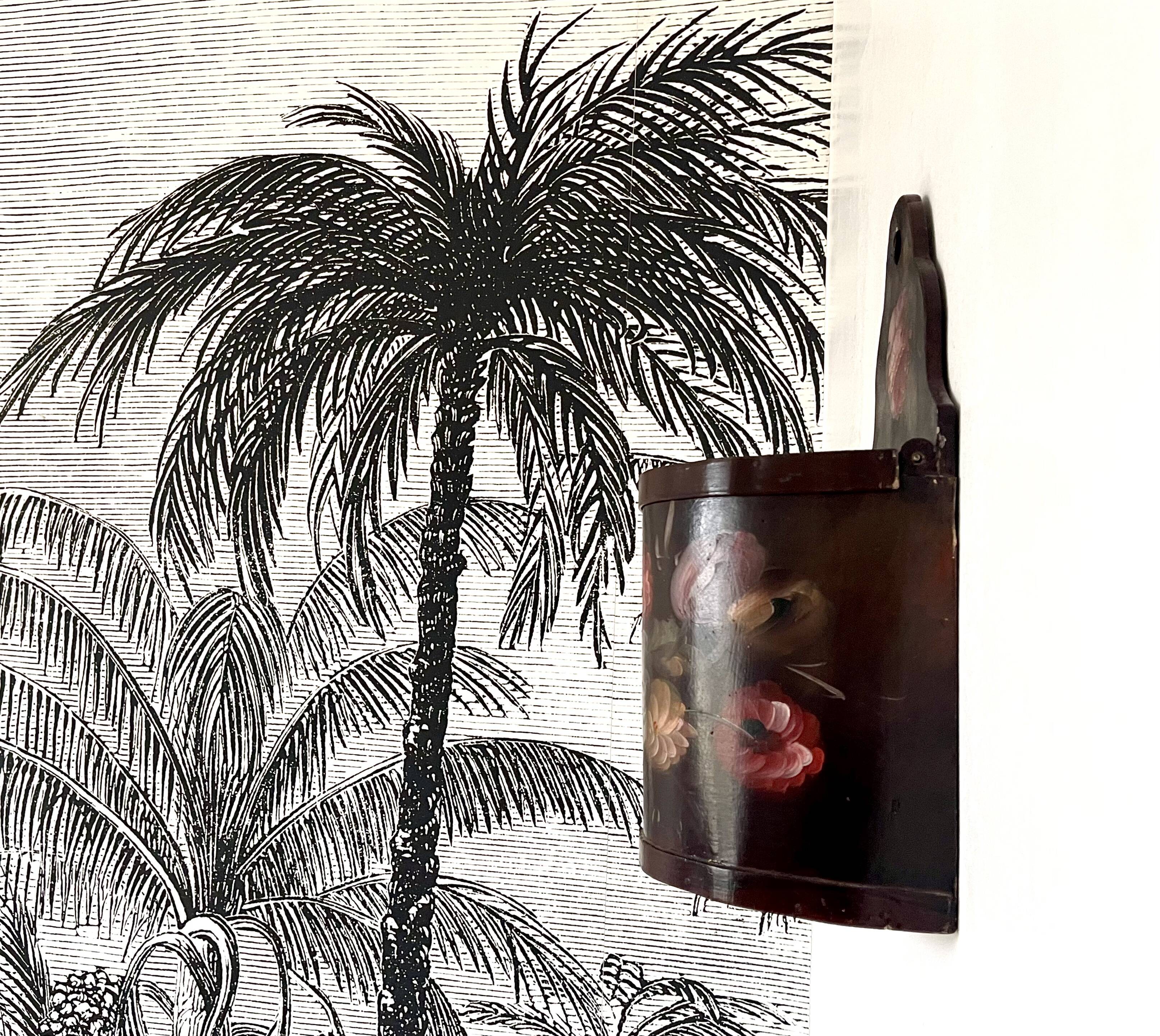 Old painted wooden box