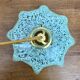 Suspension abat-jour vintage en verre de clichy mint