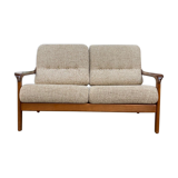 Teak and two-seater wool sofa from the 60s