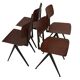 Set of 4 vintage school chairs Galvanitas S16 Netherlands Design