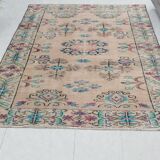 Flower Design Oushak Carpet