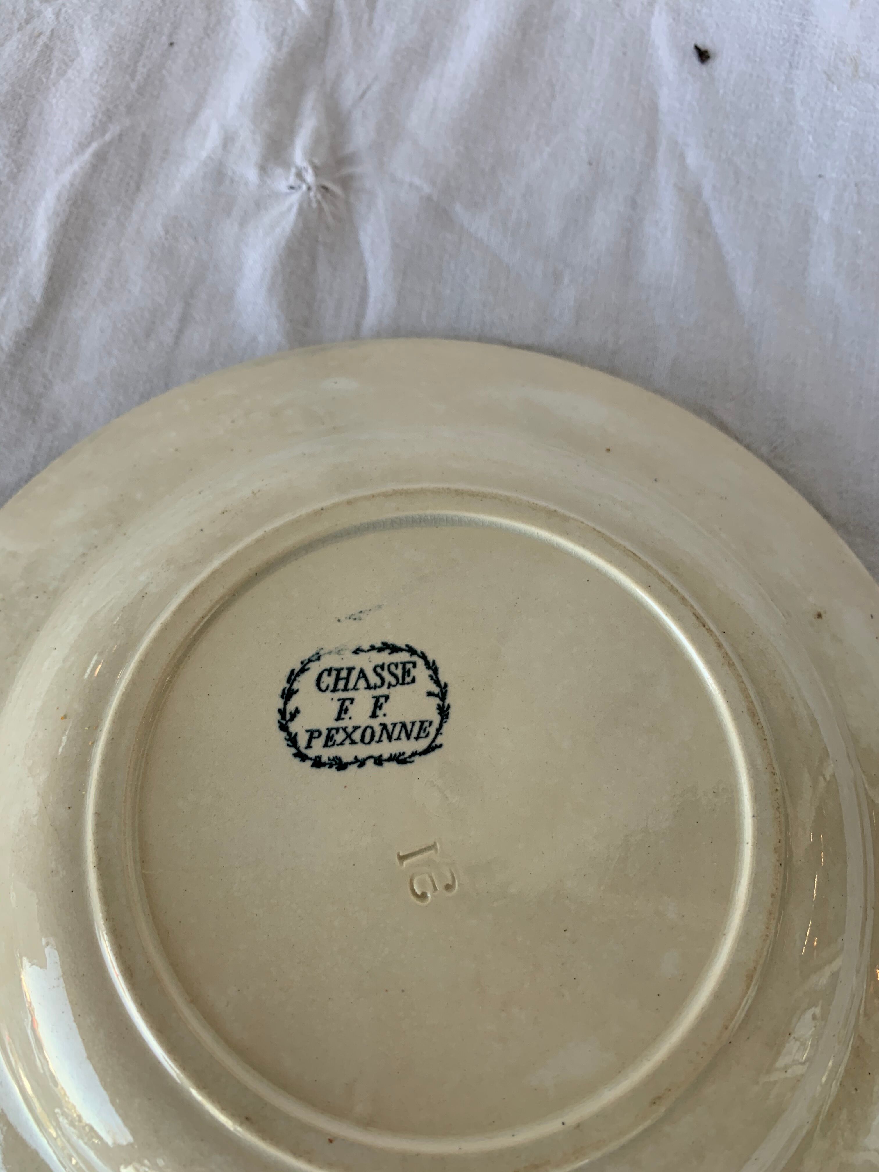 3 assiettes thème chasse par Pexonne
