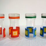 4 vintage 70s pop glasses