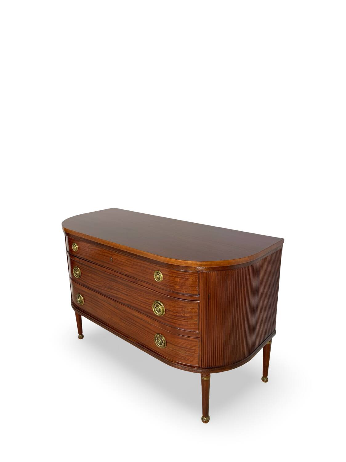 Large half-moon shaped chest of drawers/hall console, 1930s/1940s.