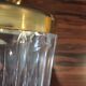 Crystal and gold plated glass shaker from val saint lambert