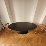 Table ovale metale noir AMPM
