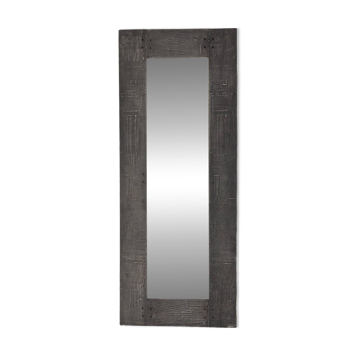 Miroir en fonte d'aluminium par Lorenzo Burchiellaro, Italie, 1970s