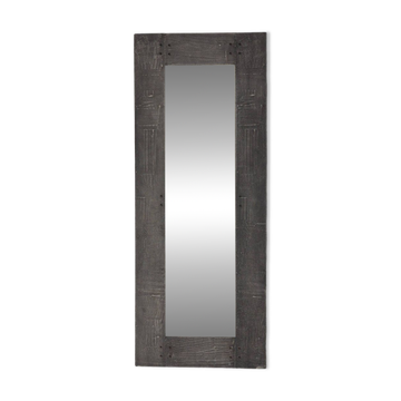 Cast Aluminum Mirror by Lorenzo Burchiellaro, Italy, 1970s