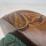 1950s, 3-seater sofa, green furniture blend wool, beech wood.