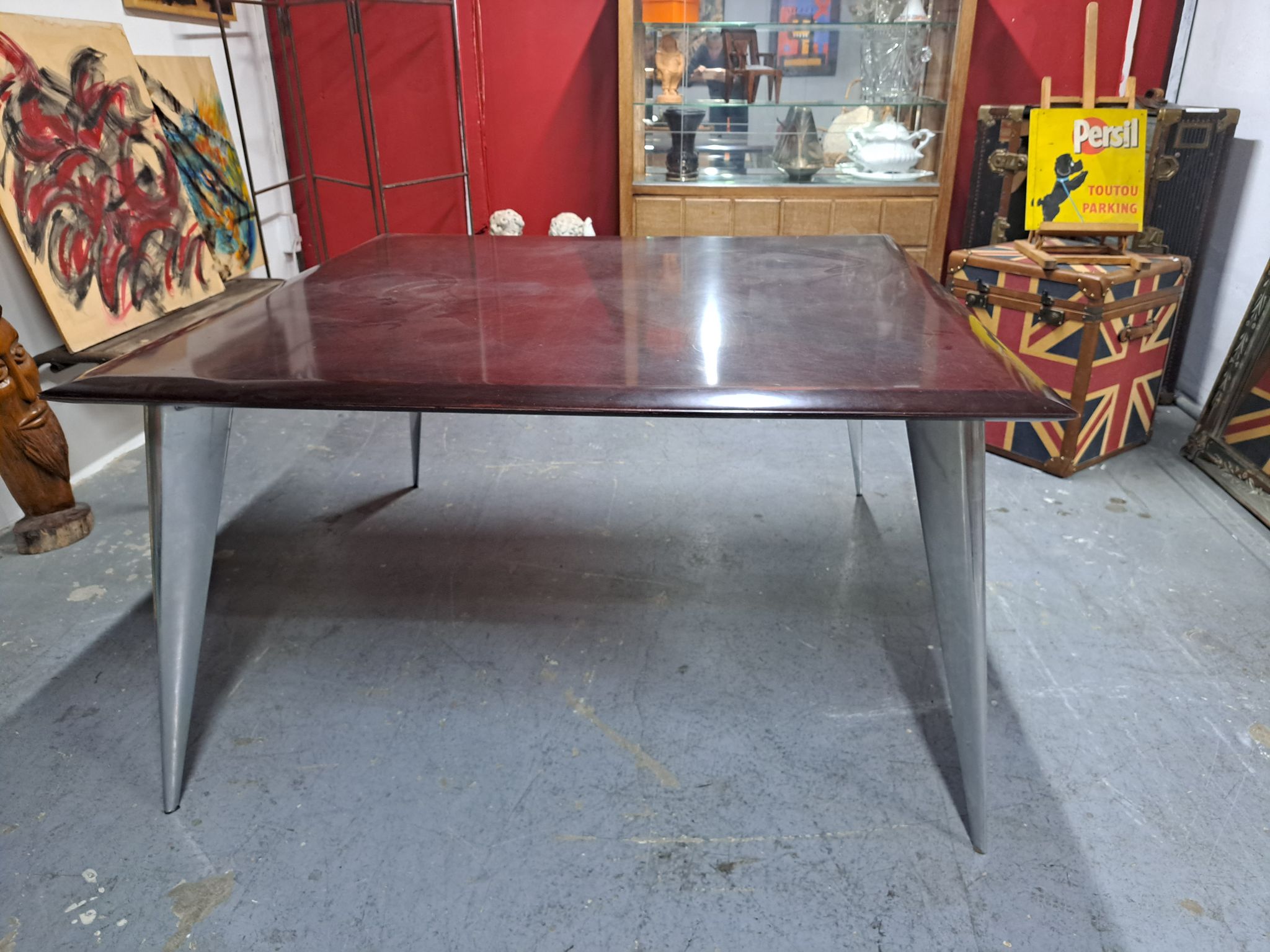 Tabla à manger carrée Modèle M " Série Lang " de Philippe Starck pour Driade Aleph