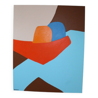 Figurative painting "in your arms" celestial