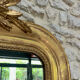 Mirror 153/101cm Louis-Philippe with pediment and pearl gold leaf.