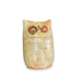 Vase pique fleur representing a sandstone owl, by Ginette and Edouard Solorzano