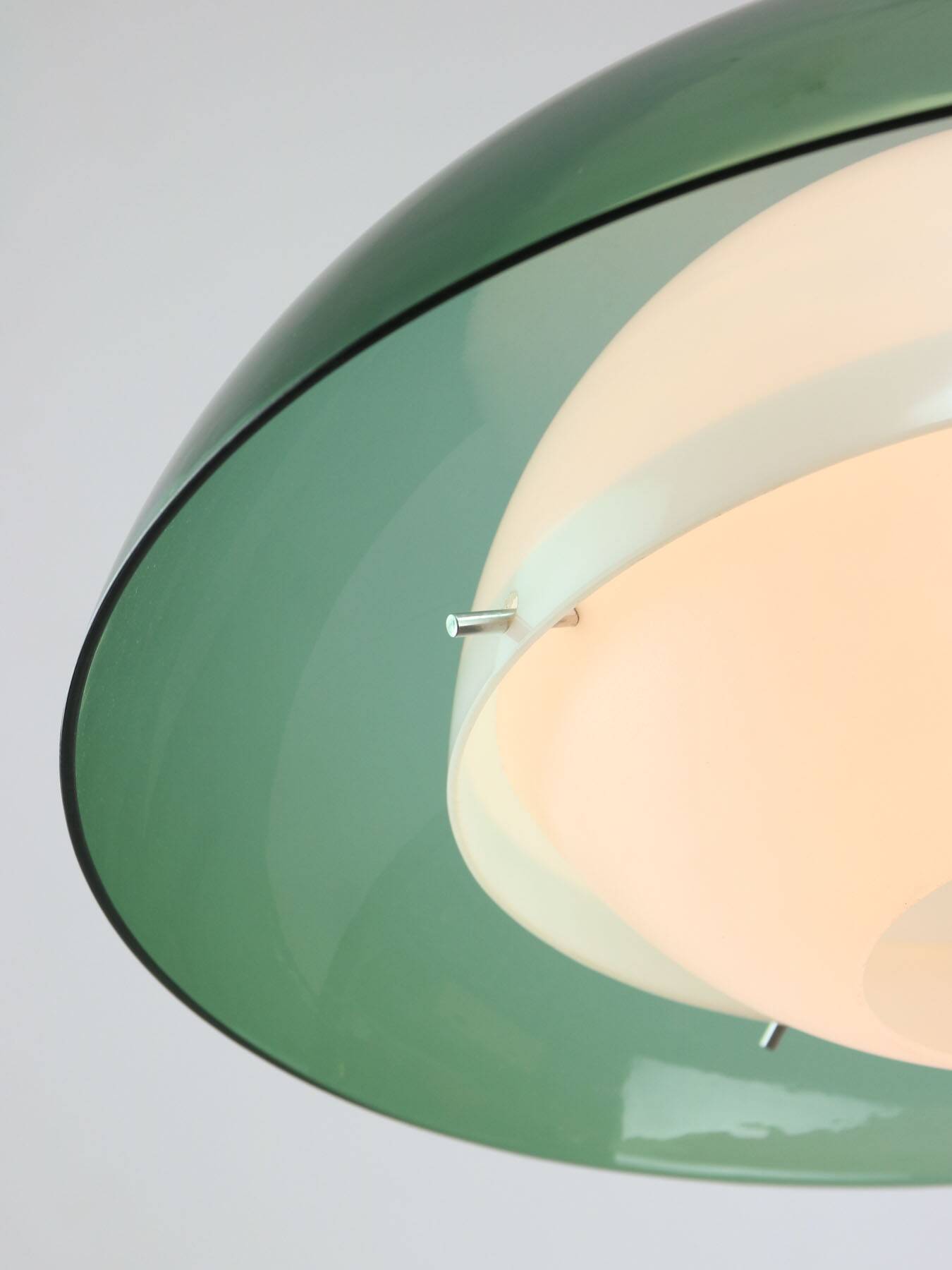 Italian Green Pendant Lamp in Plexiglass