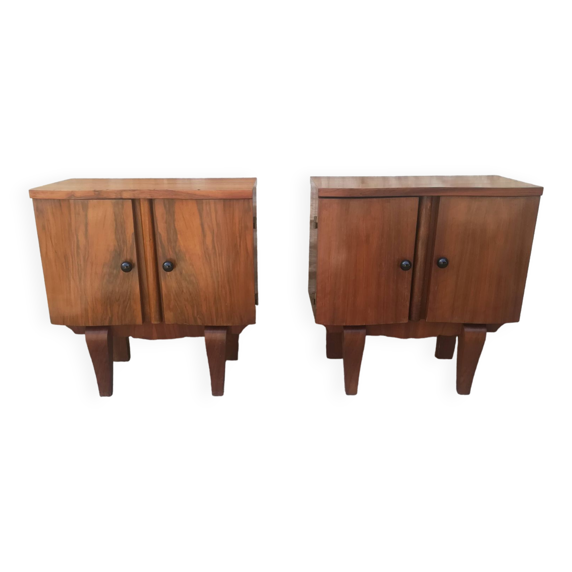 Walnut bedside tables