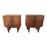 Walnut bedside tables