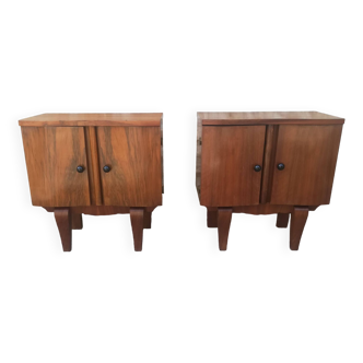 Walnut bedside tables