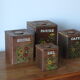 4 boîtes à épices en bois vintage années 70