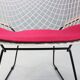 Chaise Diamond de Harry Bertoia en métal blanc et noir et assise neuve années 1960