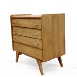 Vintage dresser 1950 solid wood compass feet