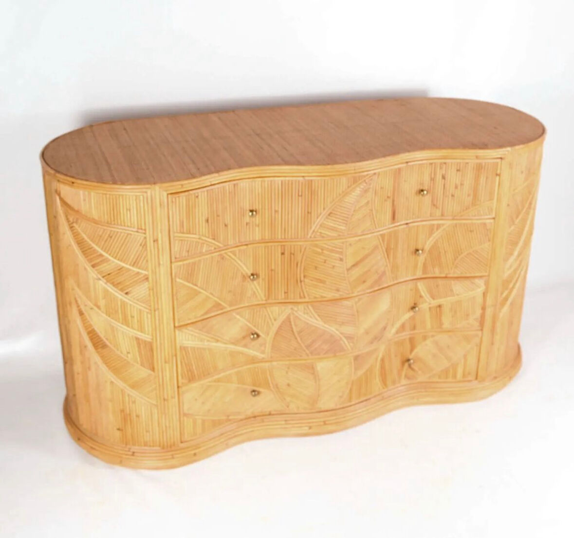 Commode à 4 tiroirs en rotin