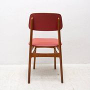 Mid-century colour chair, vintage wooden accent seating, 1960s