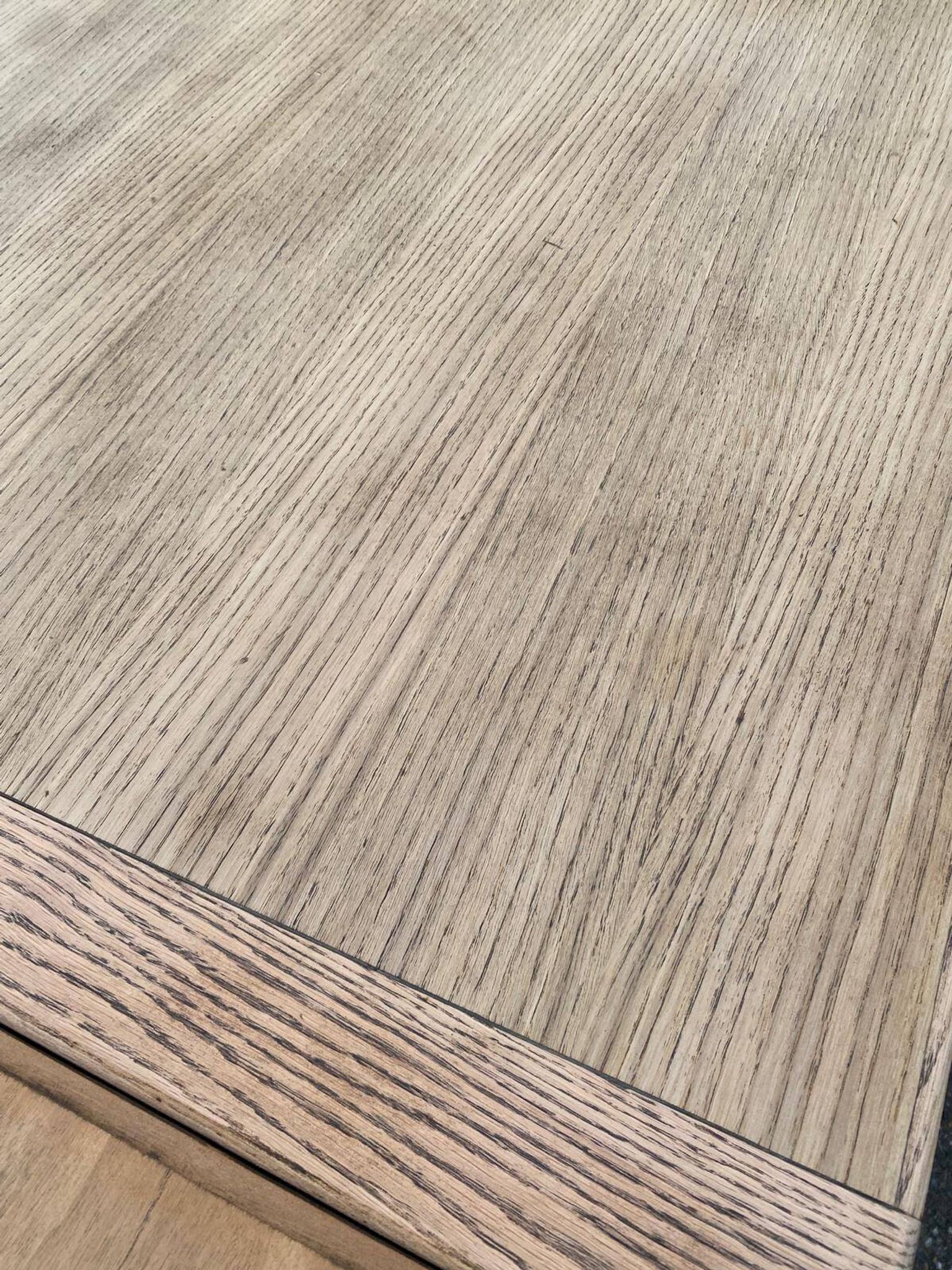 Renovated extendable farmhouse dining table in oak, 20th century, 170-250cm.