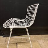 8 Vintage Harry Bertoia Wire Mesh Chairs White Lacquered Knoll