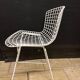 8 Vintage Harry Bertoia Wire Mesh Chairs White Lacquered Knoll